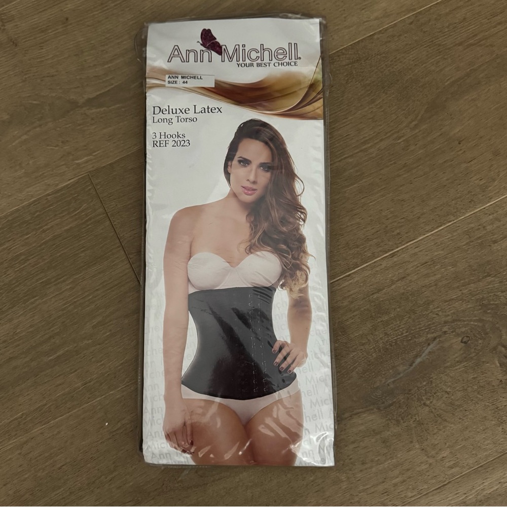 NEW Ann Michell Deluxe Latex Long Torso High Compression 3 Hooks Shaper 3XL - Picture 2 of 6